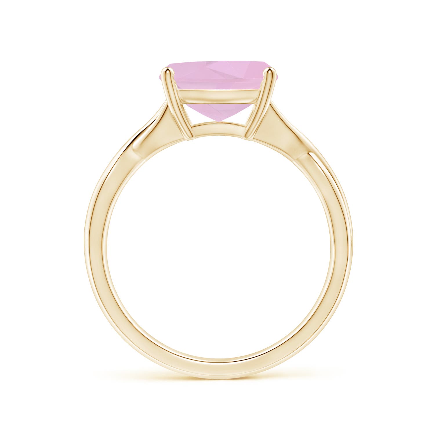 AAAA - Rose Quartz / 2.85 CT / 14 KT Yellow Gold