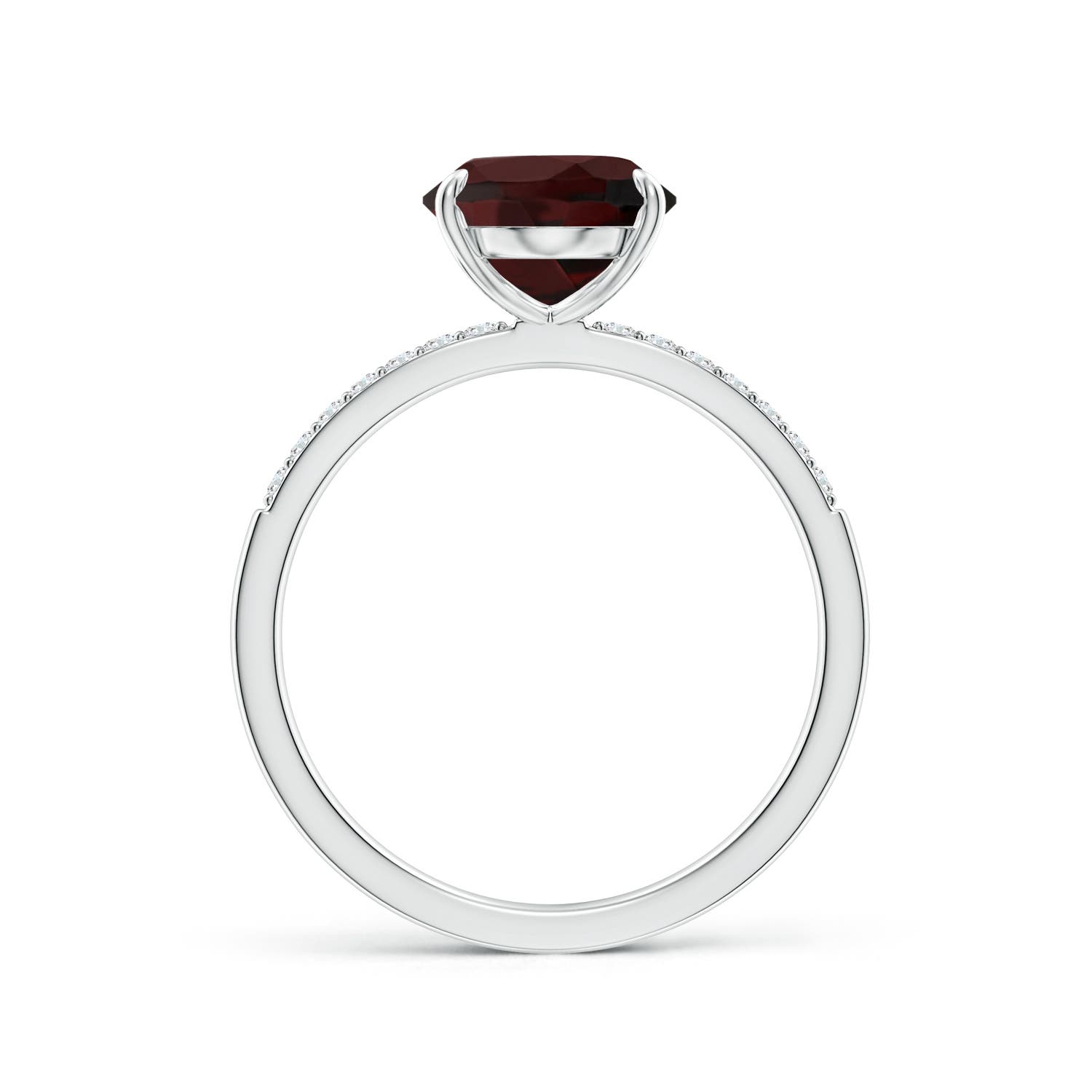 A - Garnet / 3.09 CT / 14 KT White Gold