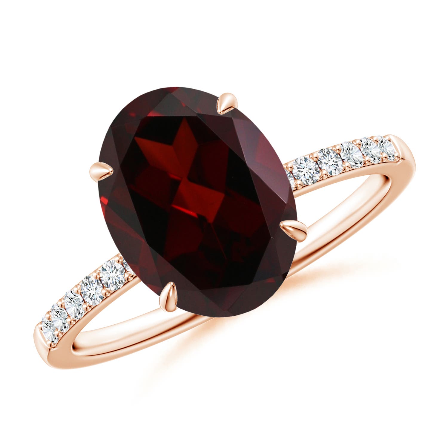 A - Garnet / 4.37 CT / 14 KT Rose Gold