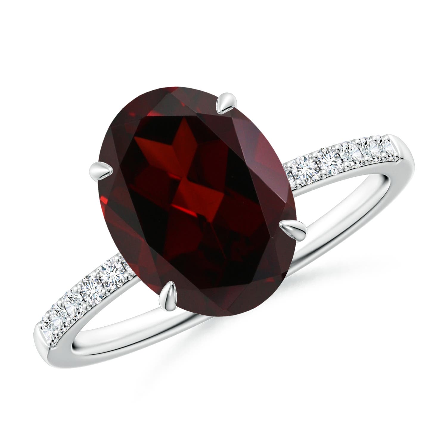 A - Garnet / 4.37 CT / 14 KT White Gold