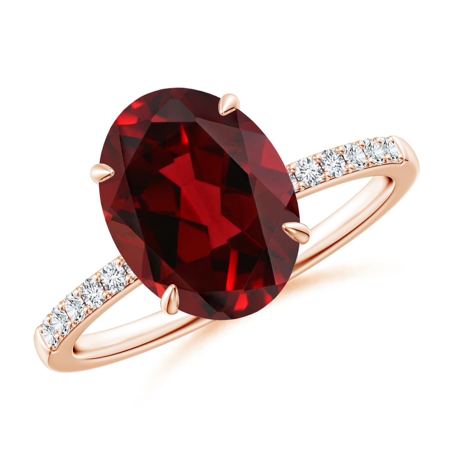 AAAA - Garnet / 4.37 CT / 14 KT Rose Gold