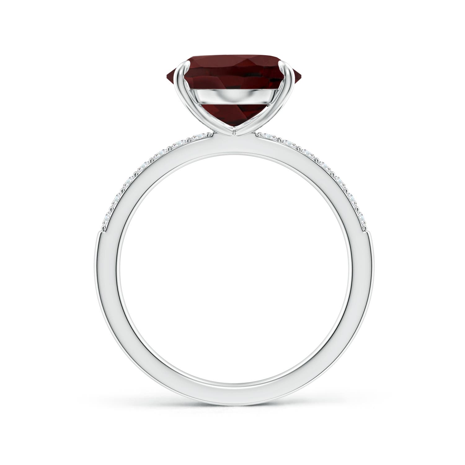 AA - Garnet / 5.35 CT / 14 KT White Gold