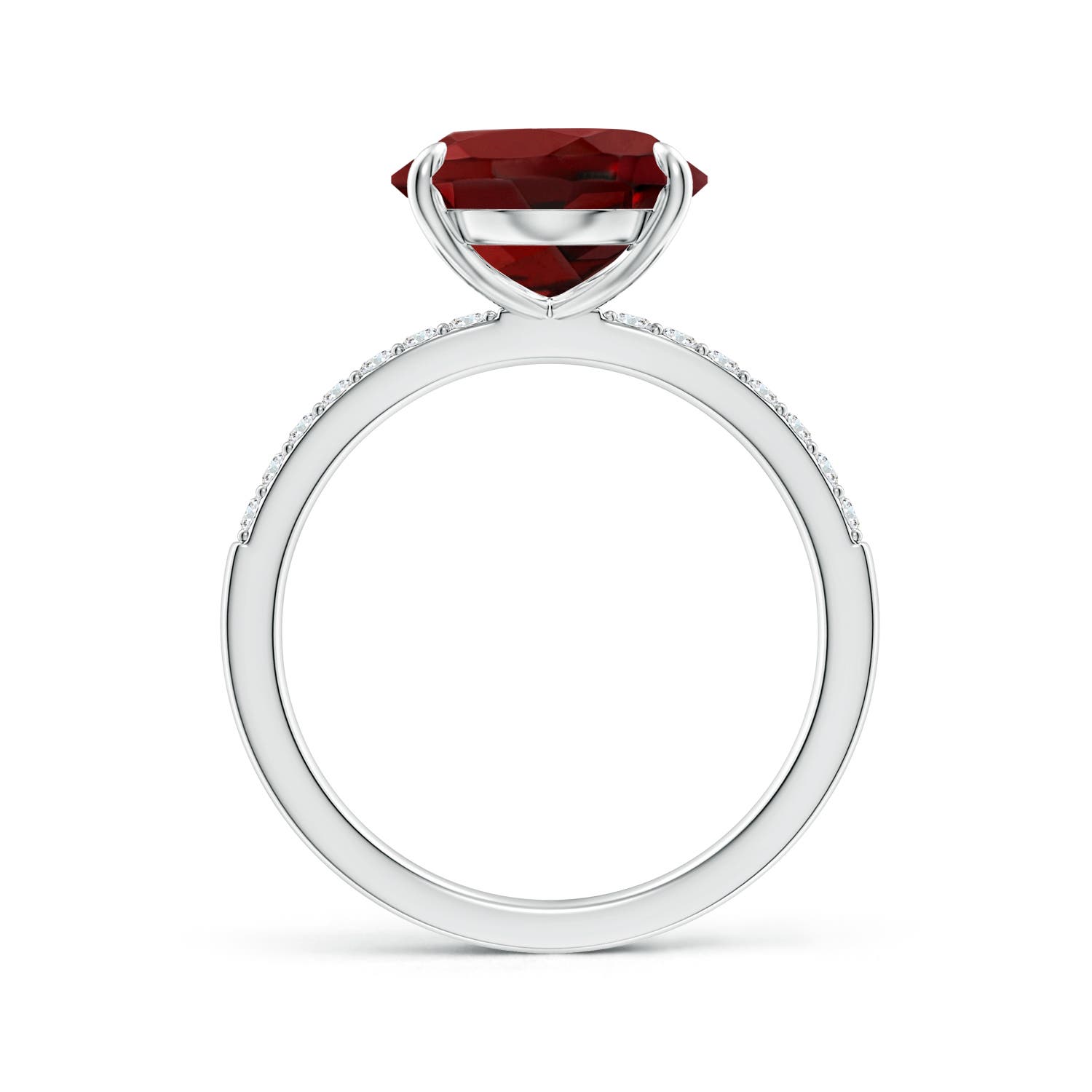 AAAA - Garnet / 5.35 CT / 14 KT White Gold