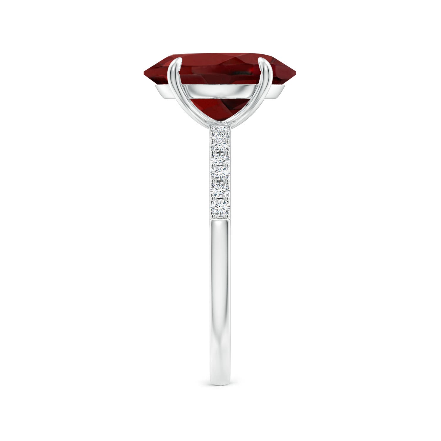 AAAA - Garnet / 5.35 CT / 14 KT White Gold