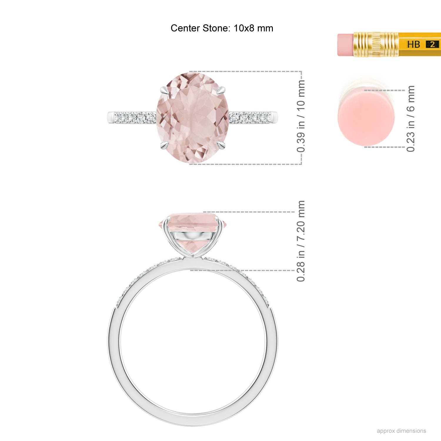 A - Morganite / 2.64 CT / 14 KT White Gold