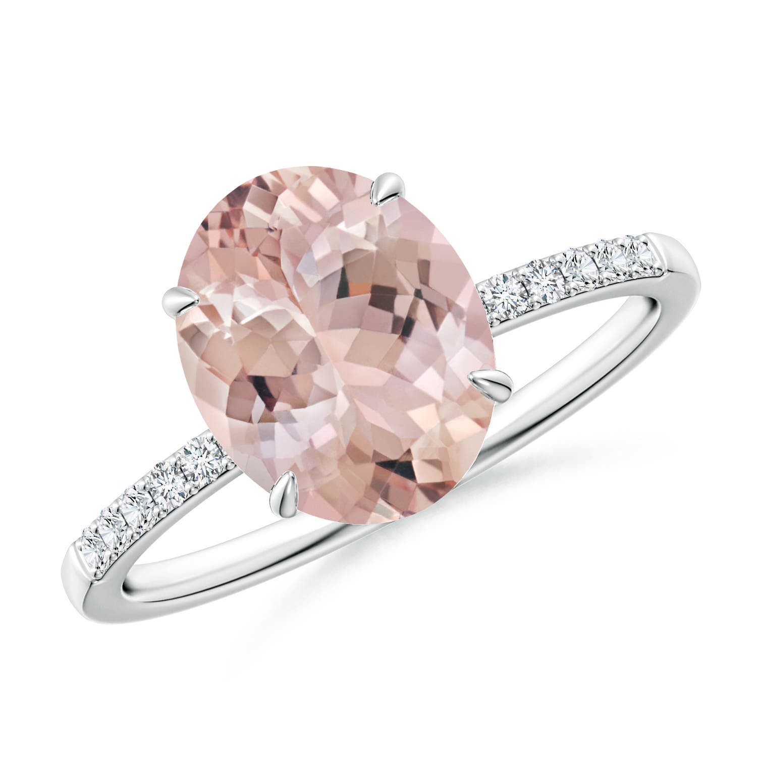 AA - Morganite / 2.64 CT / 14 KT White Gold