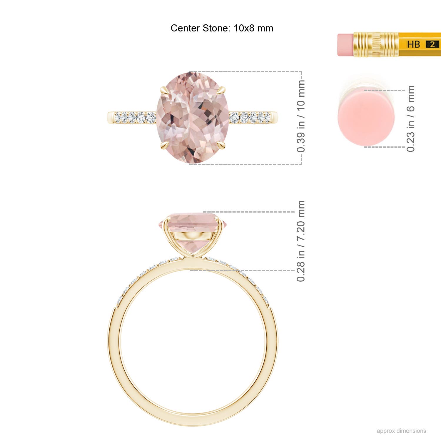 AA - Morganite / 2.64 CT / 14 KT Yellow Gold