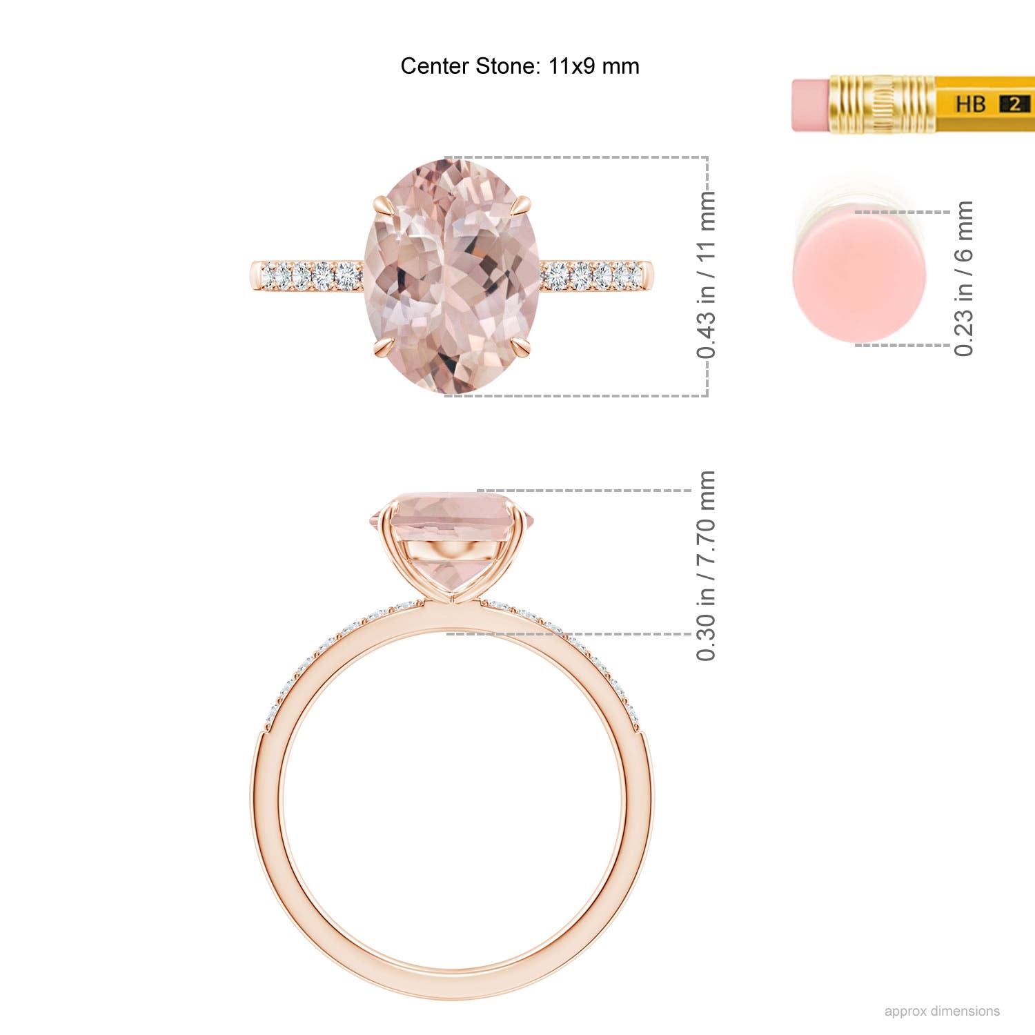 AA - Morganite / 3.62 CT / 14 KT Rose Gold