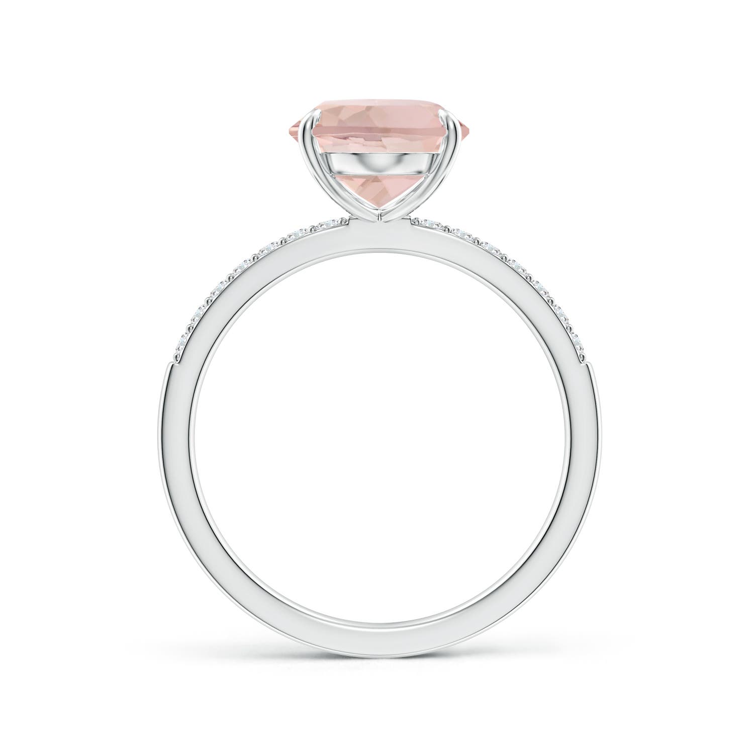 AA - Morganite / 3.62 CT / 14 KT White Gold