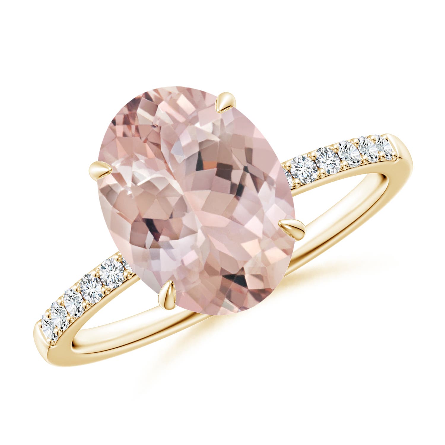 AA - Morganite / 3.62 CT / 14 KT Yellow Gold