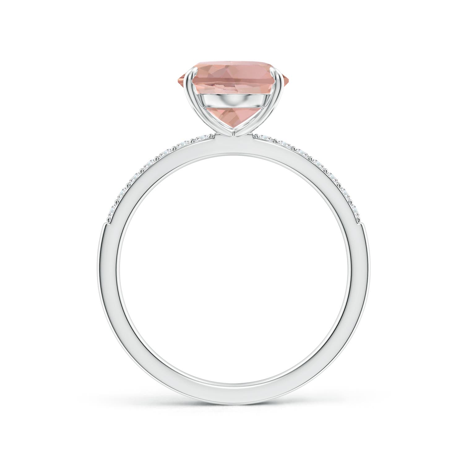 AAAA - Morganite / 3.62 CT / 14 KT White Gold