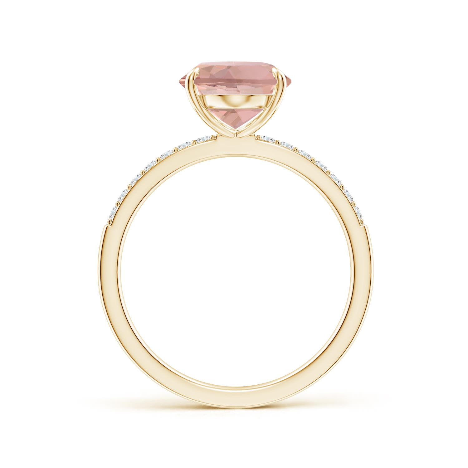 AAAA - Morganite / 3.62 CT / 14 KT Yellow Gold