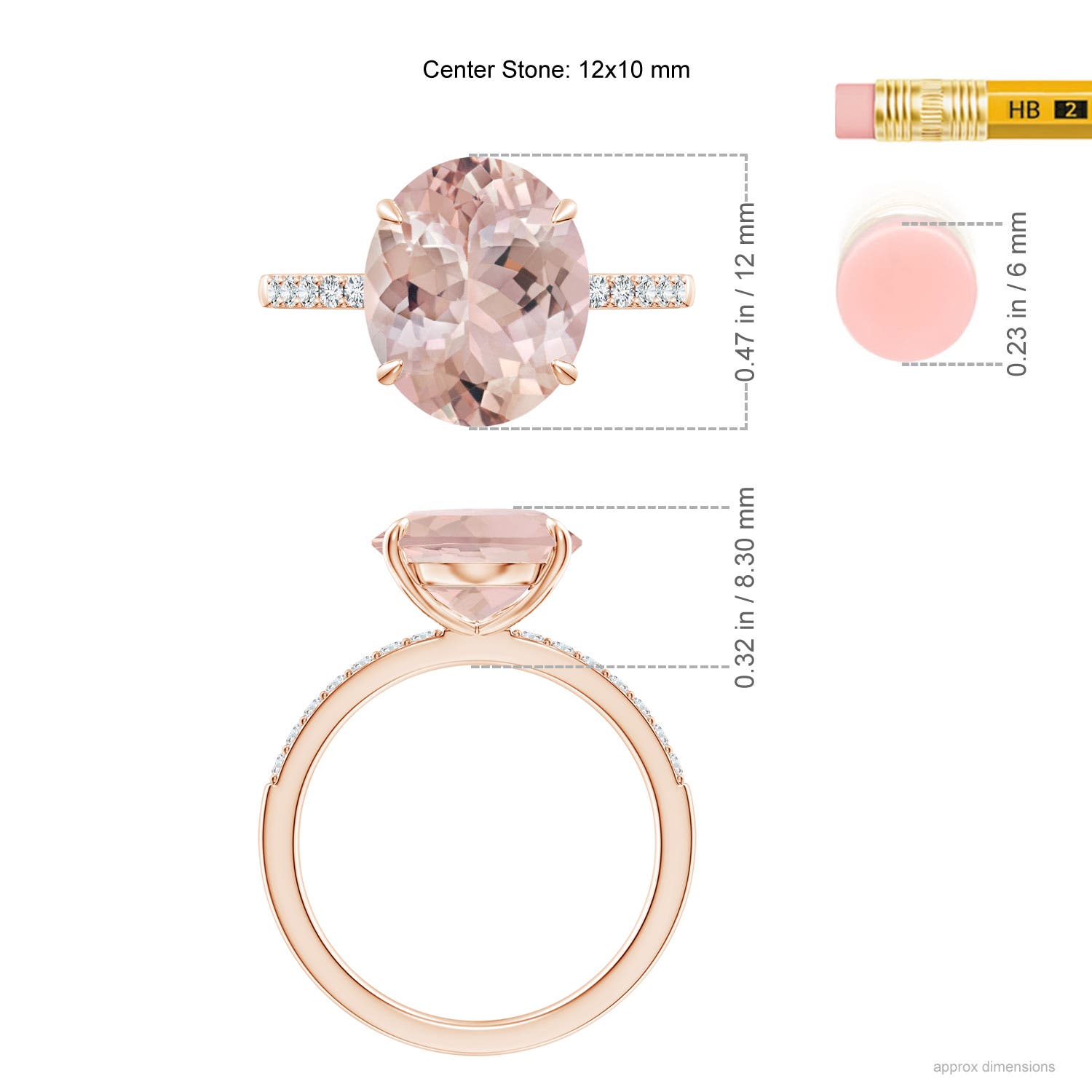 AA - Morganite / 4.85 CT / 14 KT Rose Gold