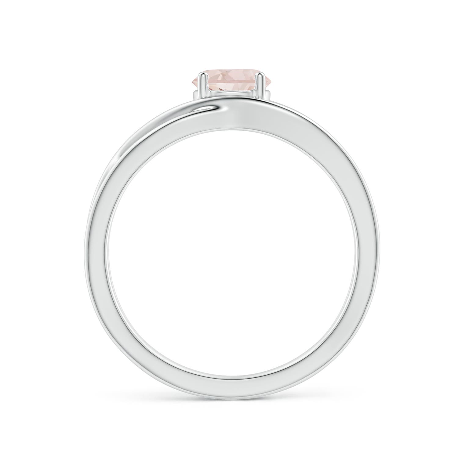 A - Morganite / 0.42 CT / 14 KT White Gold