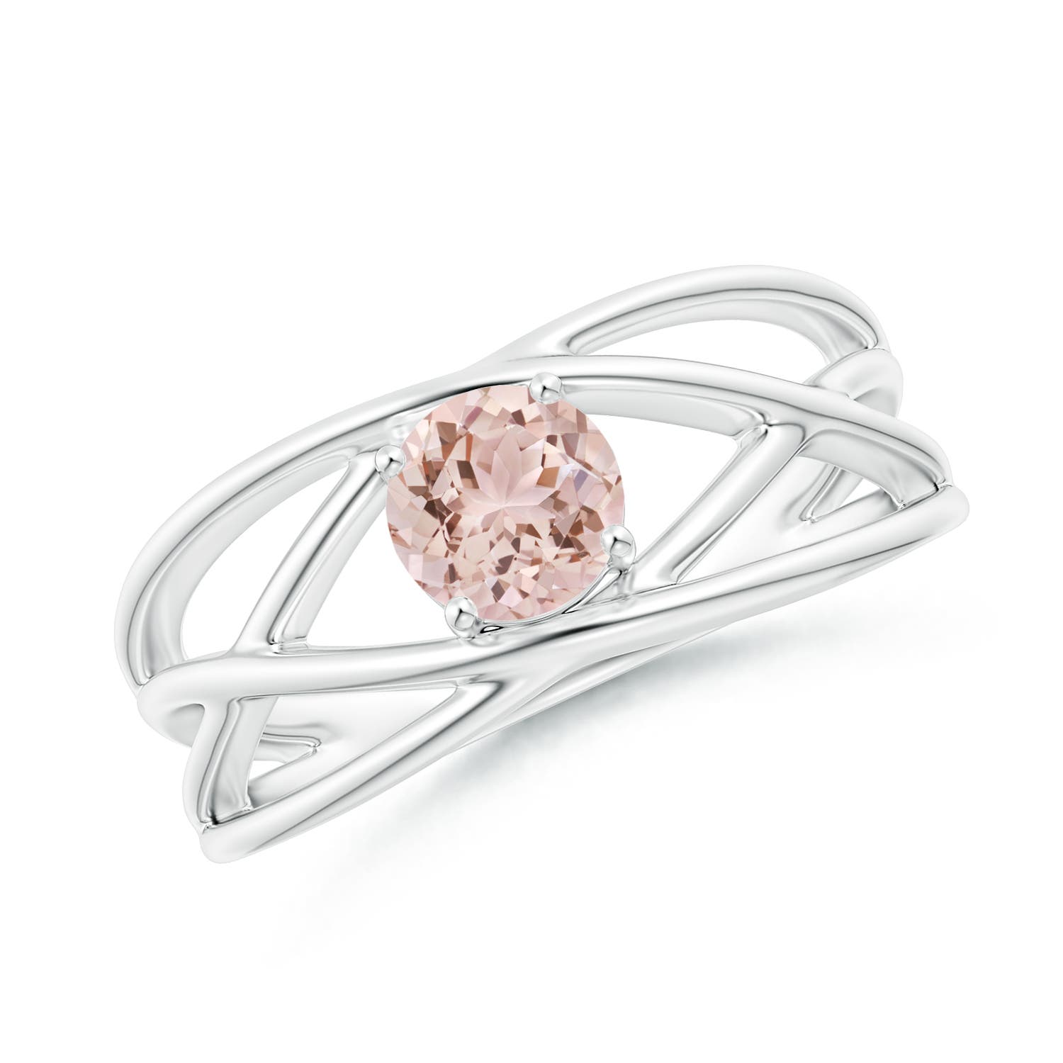 AAA - Morganite / 0.42 CT / 14 KT White Gold