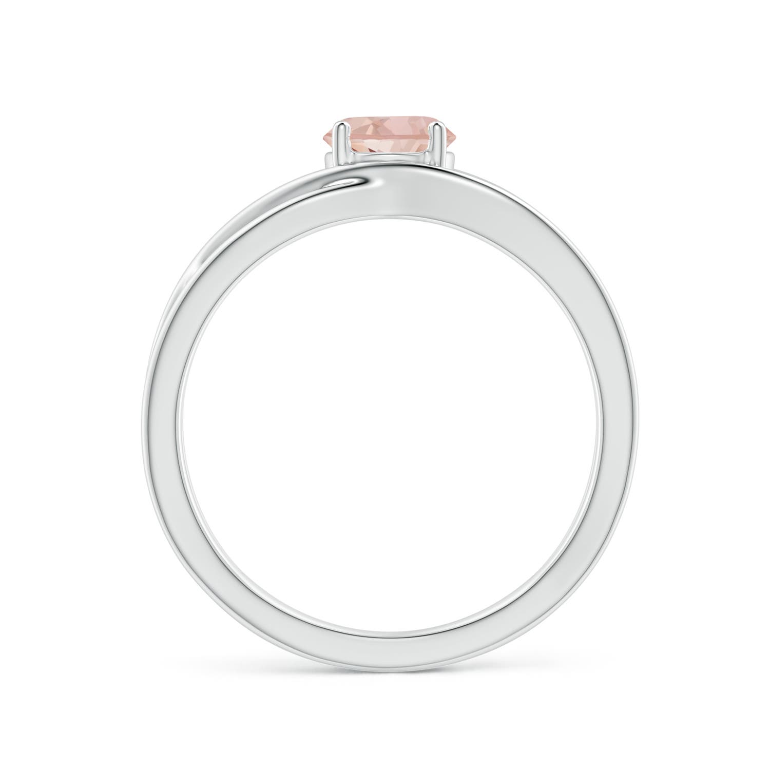 AAAA - Morganite / 0.42 CT / 14 KT White Gold