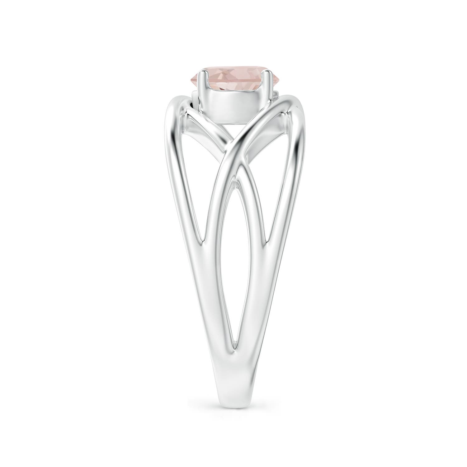 A - Morganite / 0.7 CT / 14 KT White Gold