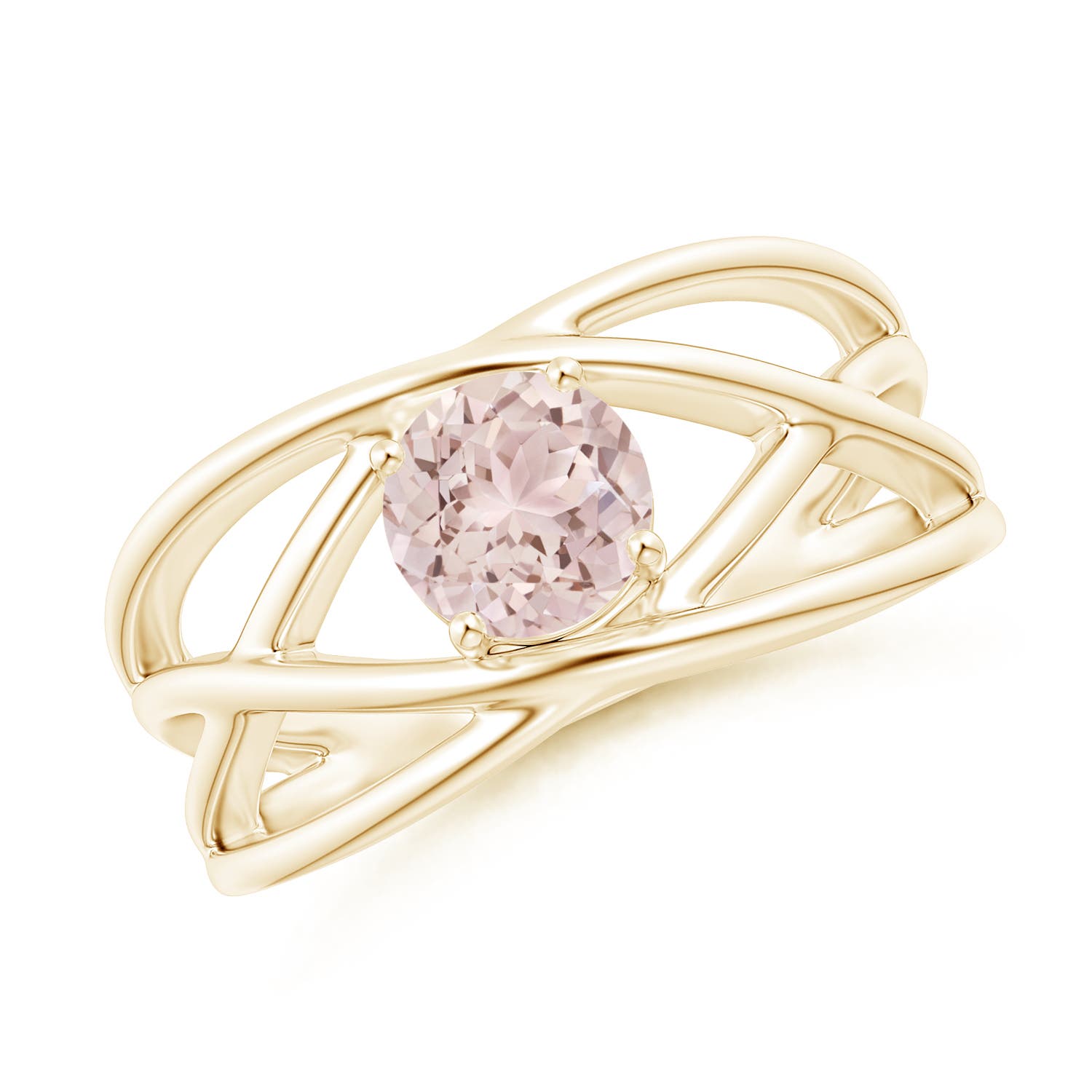 A - Morganite / 0.7 CT / 14 KT Yellow Gold