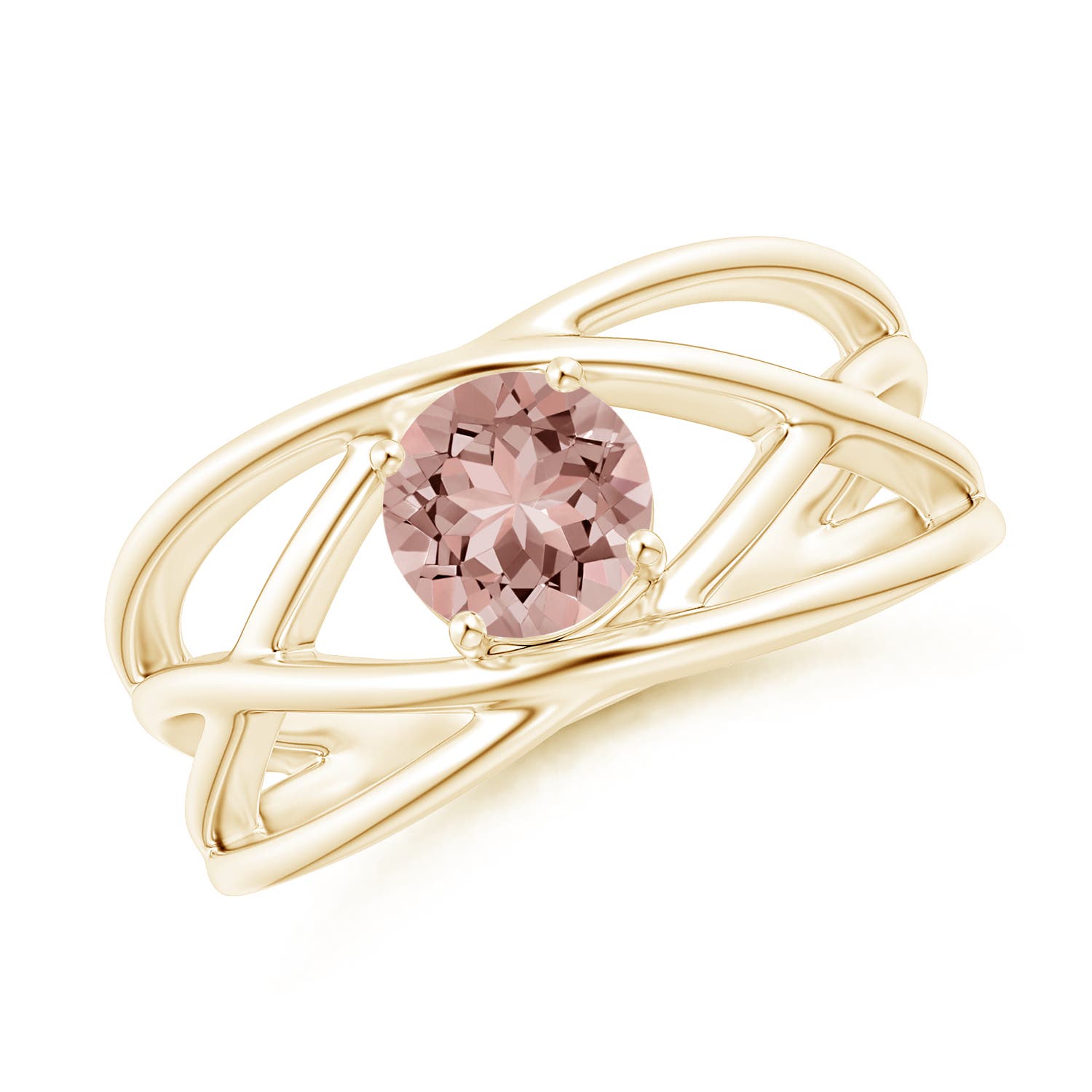 AAAA - Morganite / 0.7 CT / 14 KT Yellow Gold