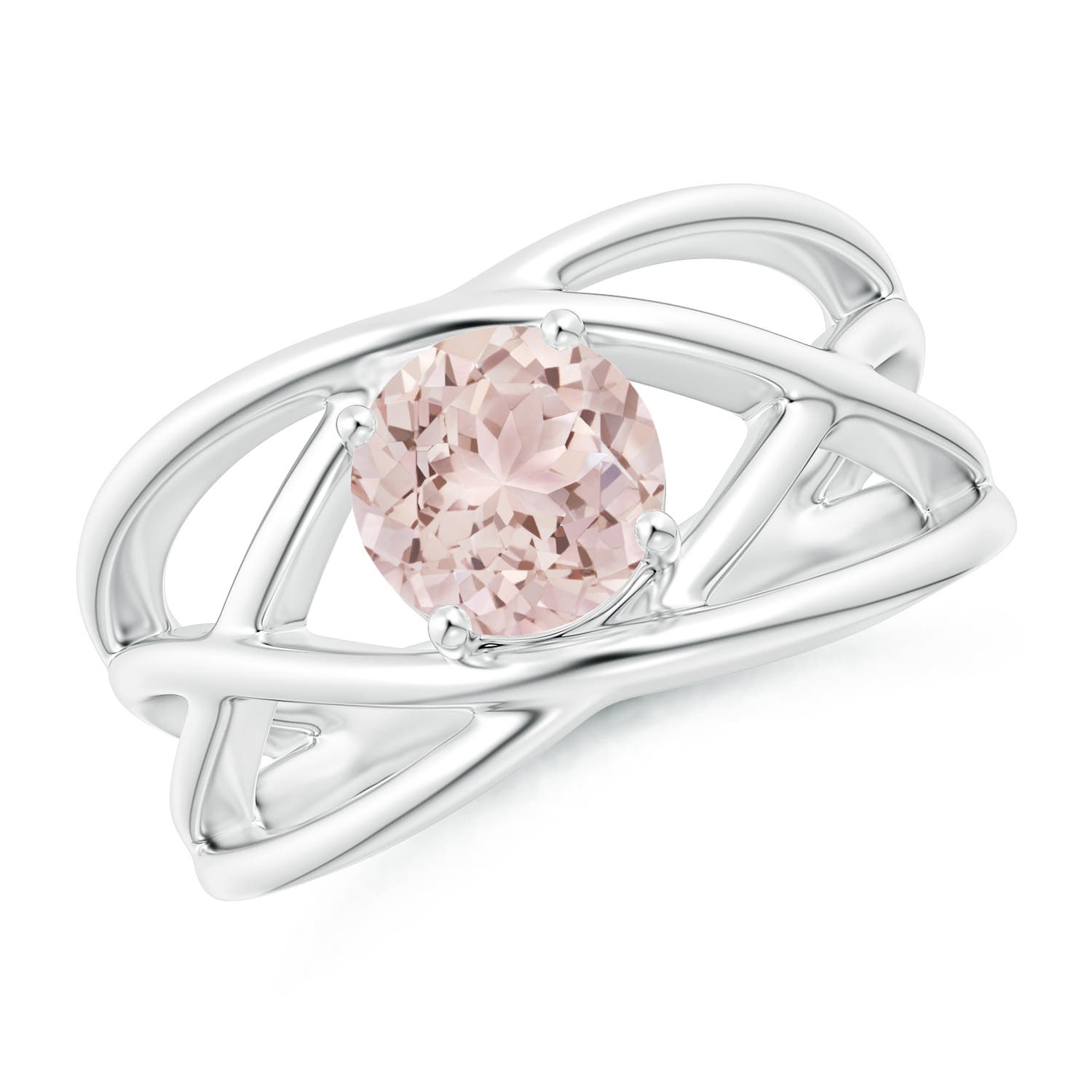 A - Morganite / 1.1 CT / 14 KT White Gold