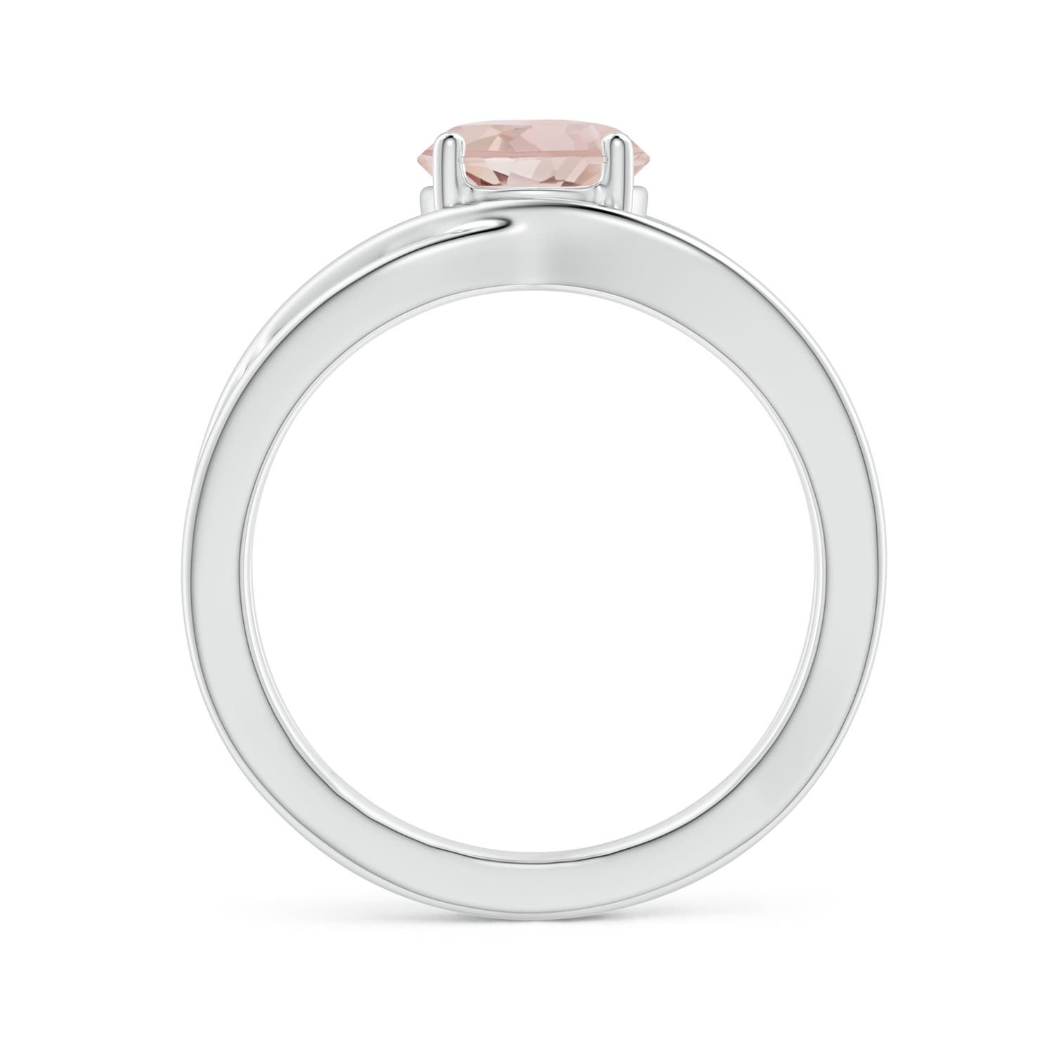 A - Morganite / 1.1 CT / 14 KT White Gold