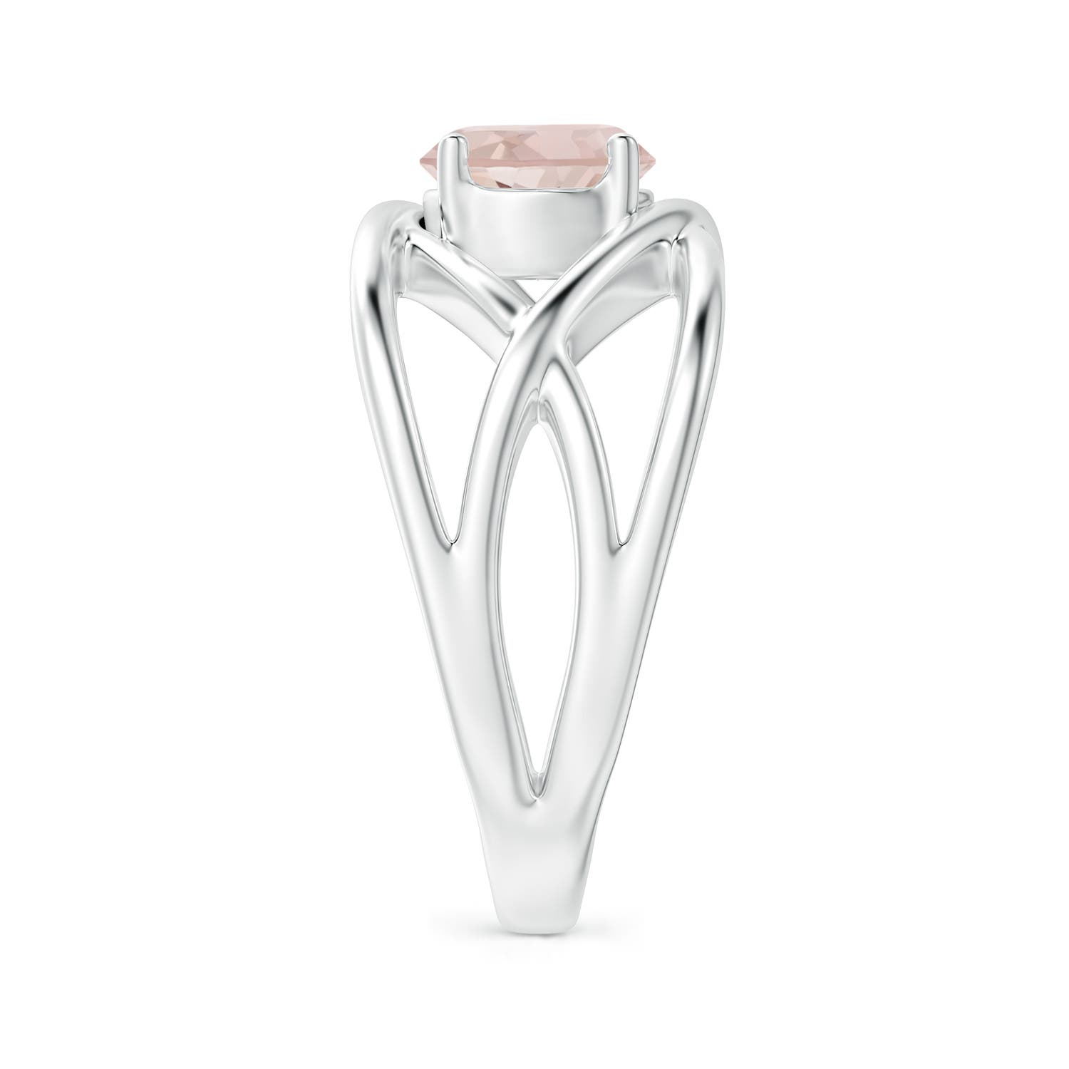 A - Morganite / 1.1 CT / 14 KT White Gold