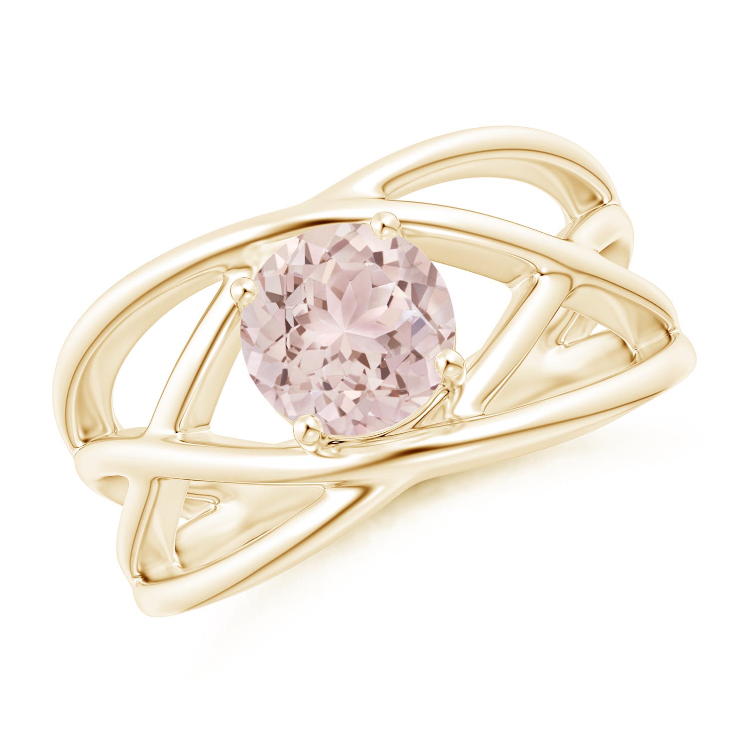 A - Morganite / 1.1 CT / 14 KT Yellow Gold