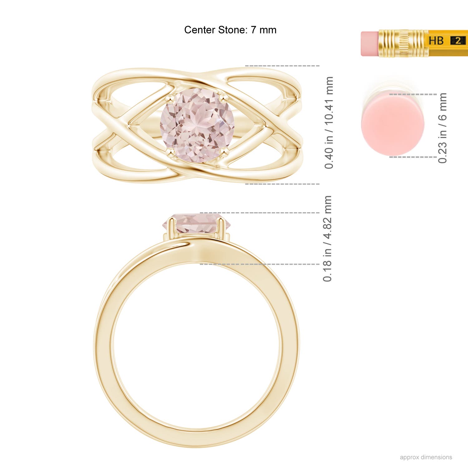 A - Morganite / 1.1 CT / 14 KT Yellow Gold