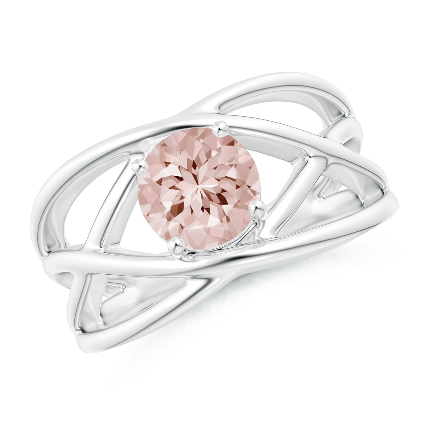 AA - Morganite / 1.1 CT / 14 KT White Gold