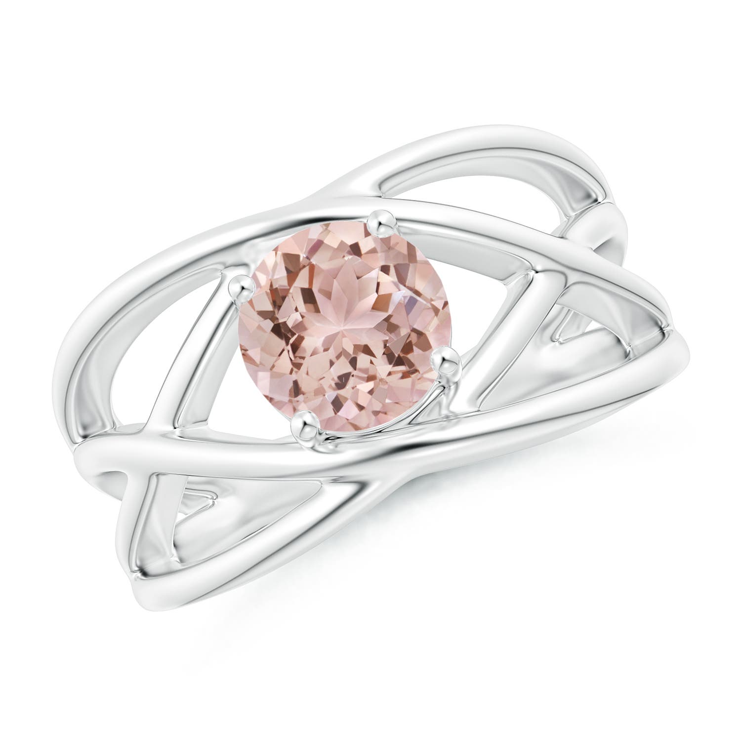 AAA - Morganite / 1.1 CT / 14 KT White Gold