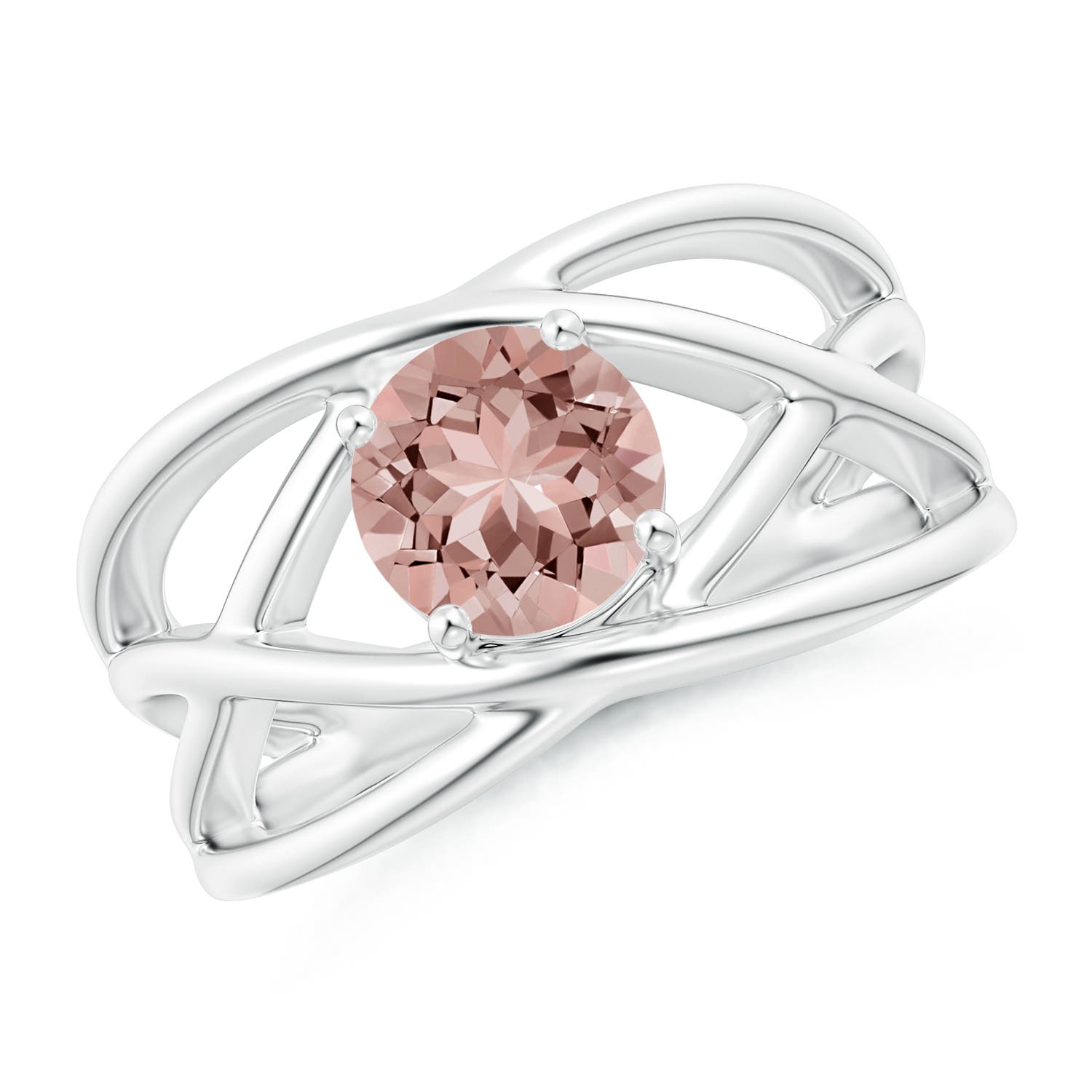 AAAA - Morganite / 1.1 CT / 14 KT White Gold