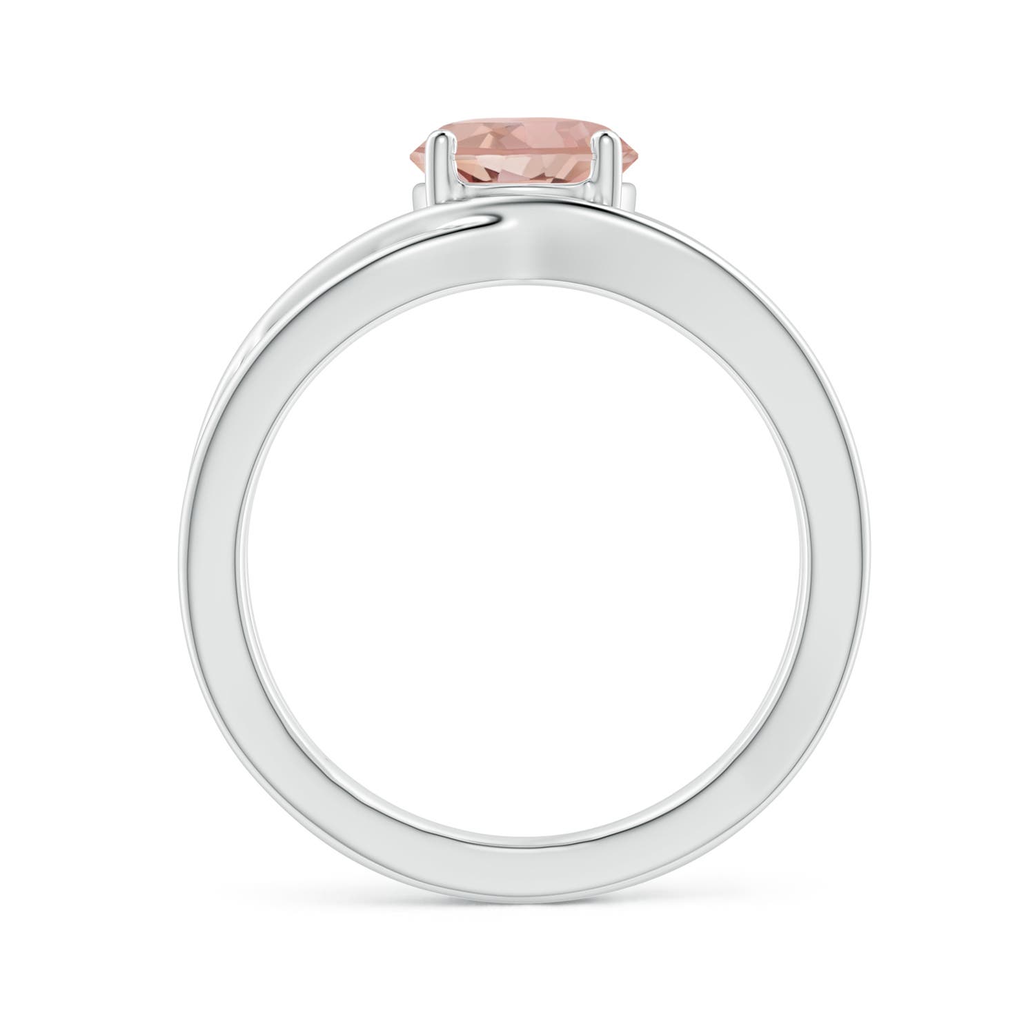 AAAA - Morganite / 1.1 CT / 14 KT White Gold