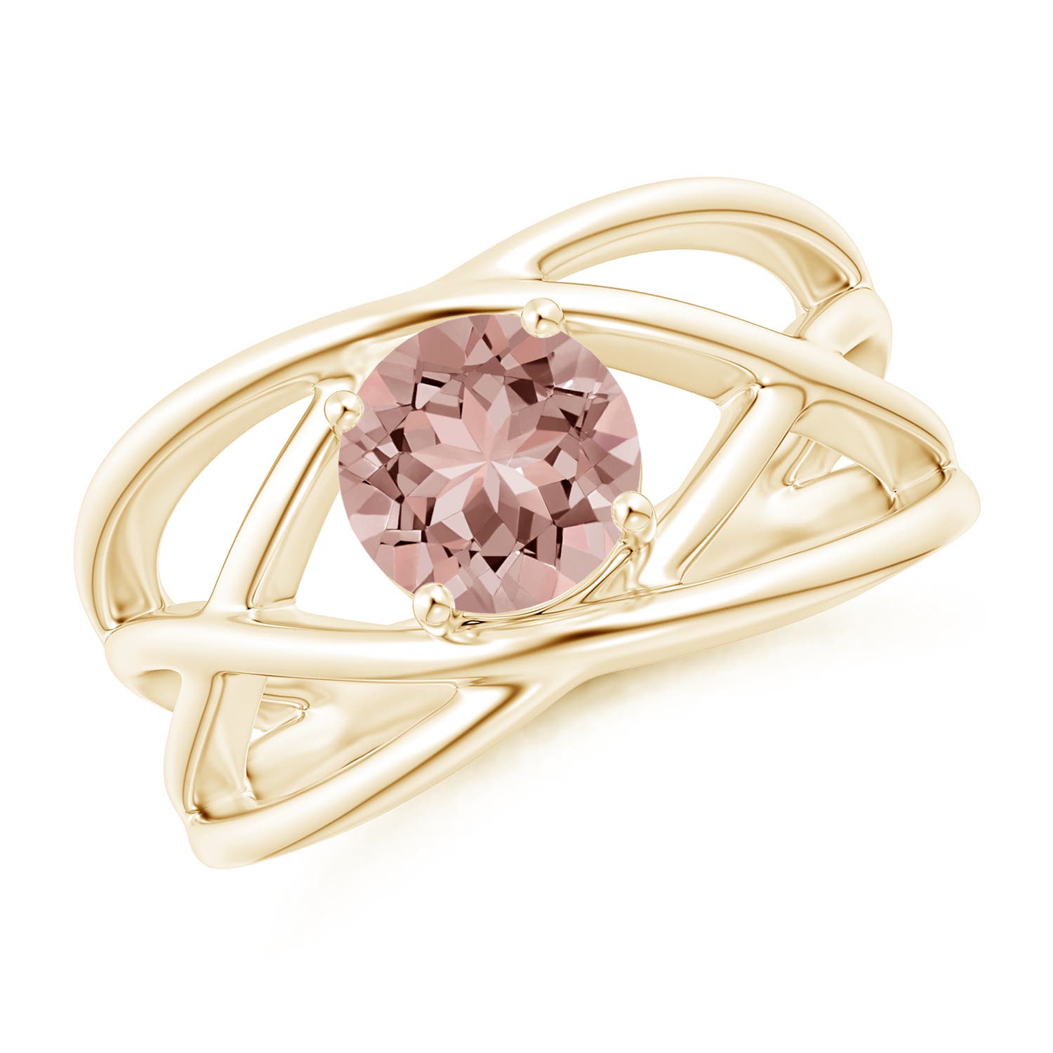 AAAA - Morganite / 1.1 CT / 14 KT Yellow Gold