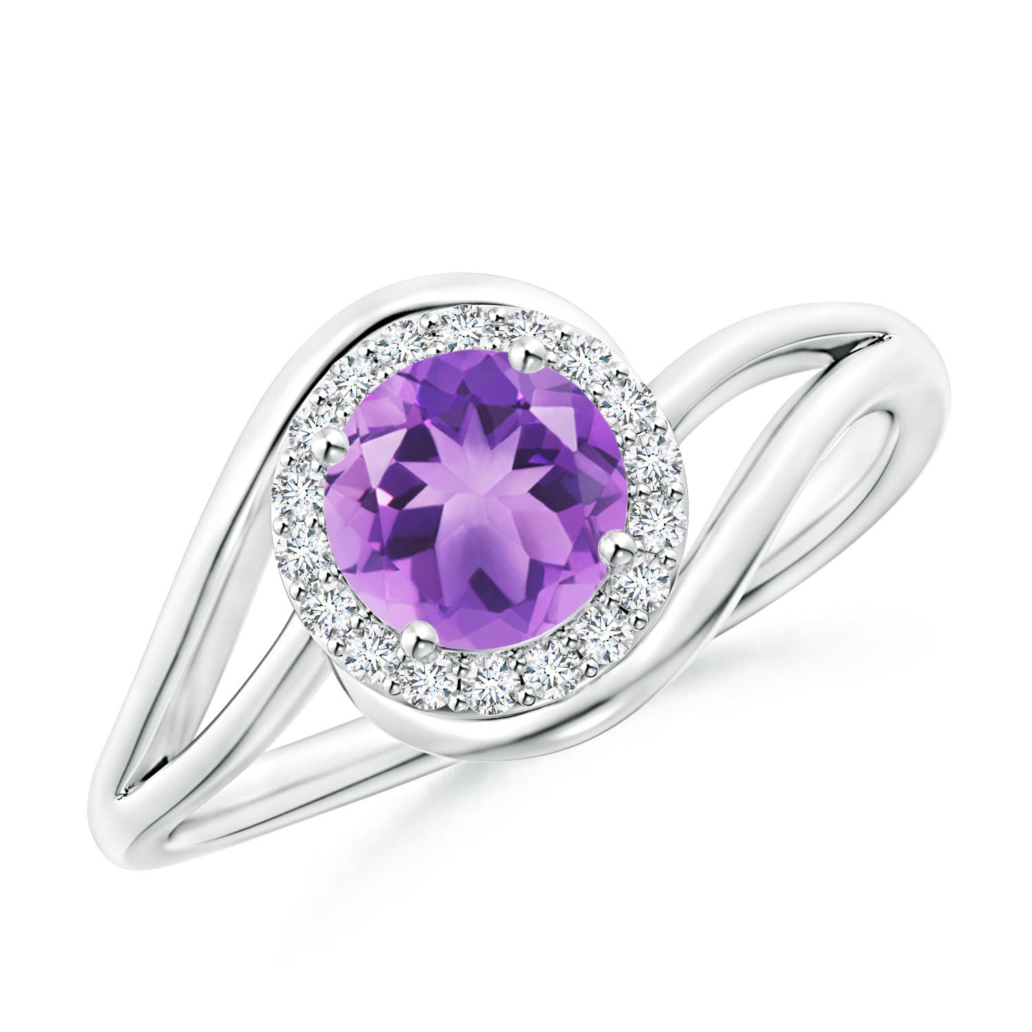A - Amethyst / 0.91 CT / 14 KT White Gold