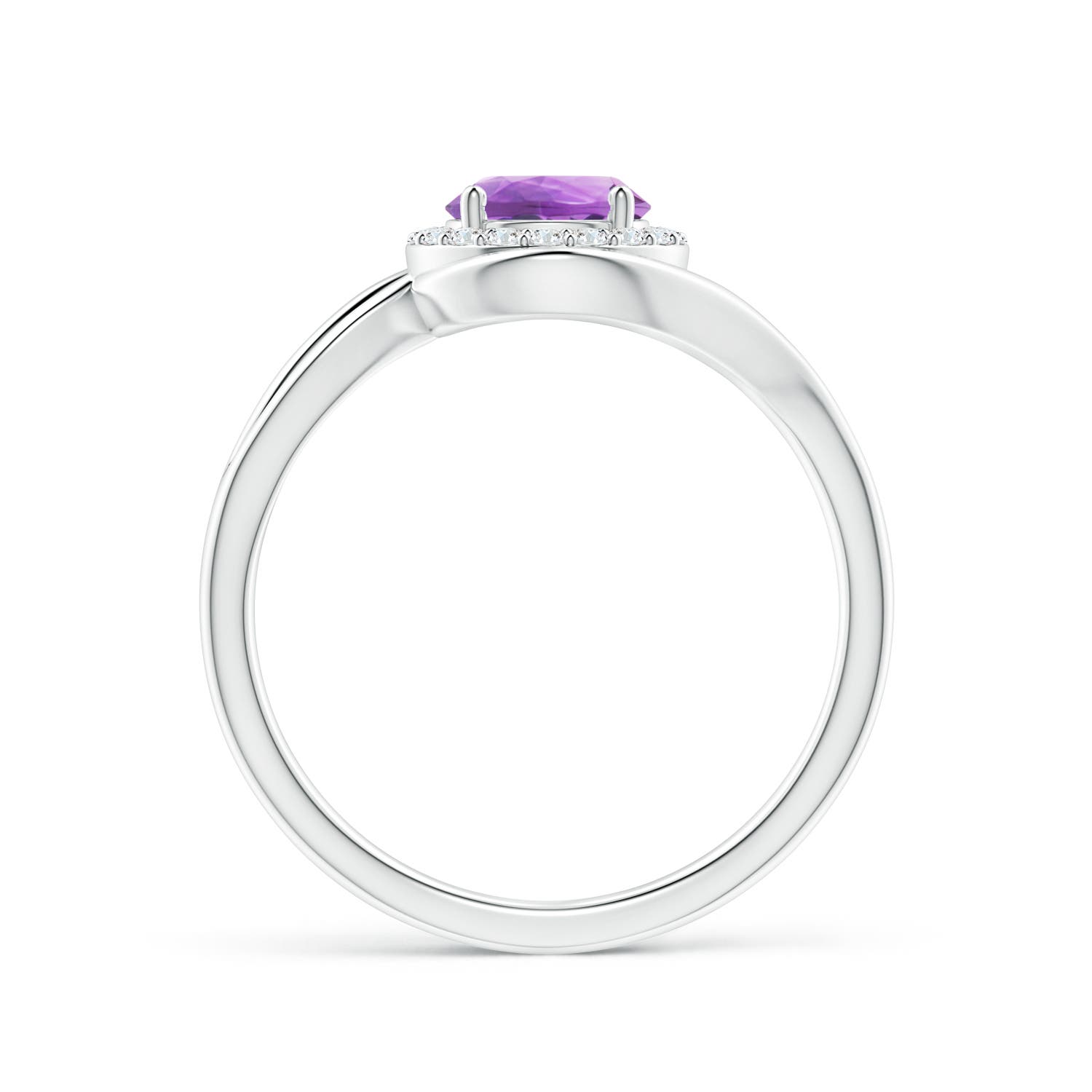 A - Amethyst / 0.91 CT / 14 KT White Gold