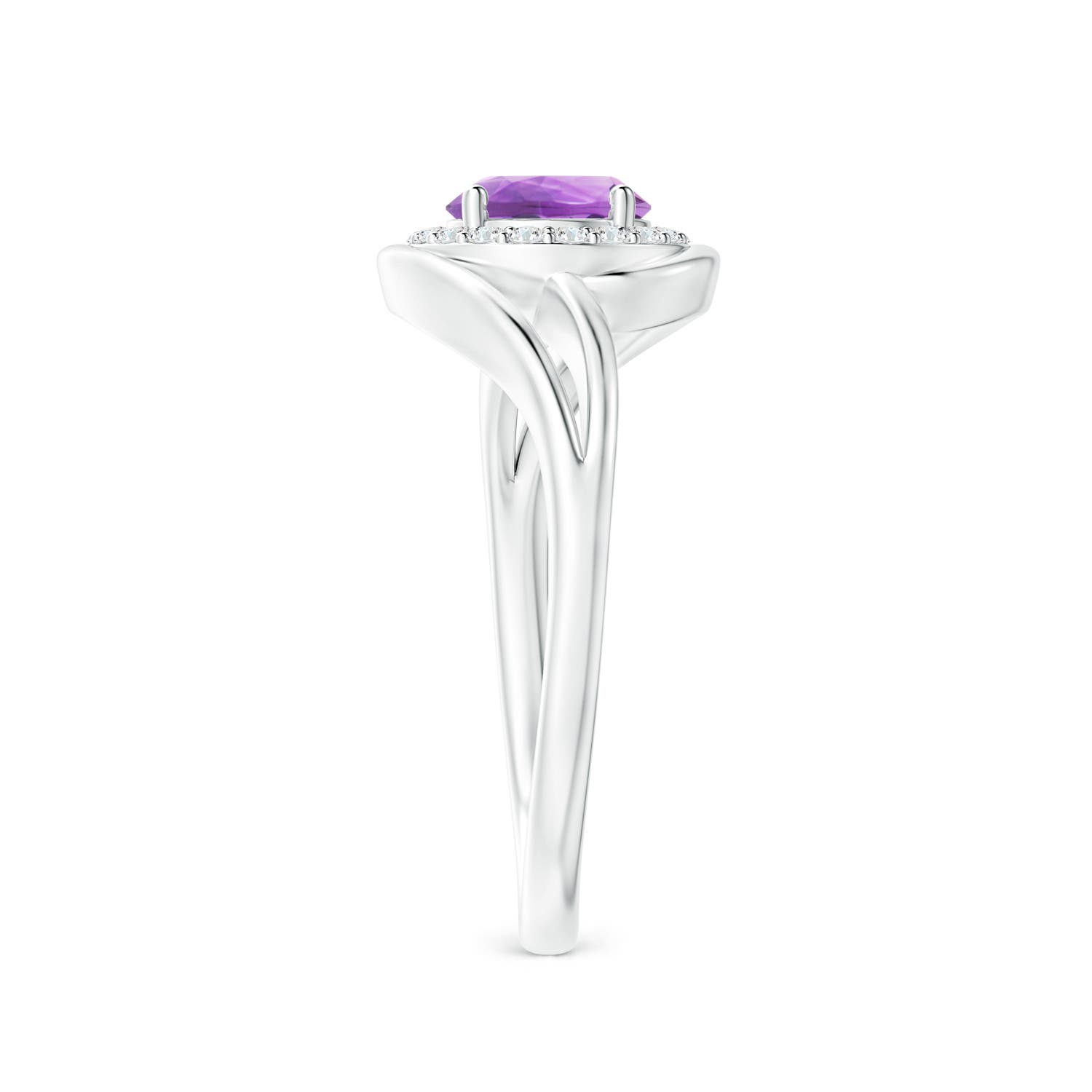 A - Amethyst / 0.91 CT / 14 KT White Gold