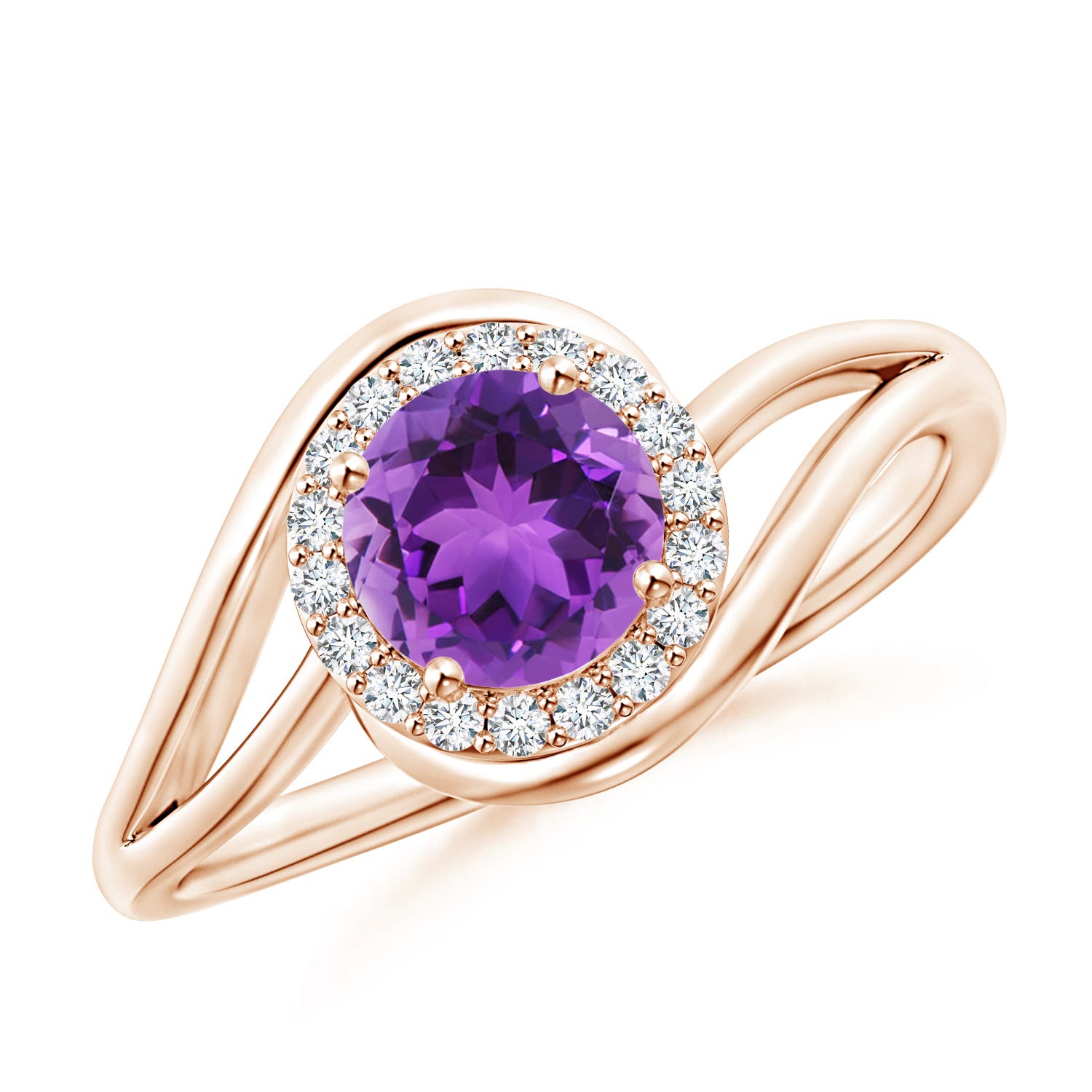 AAA - Amethyst / 0.91 CT / 14 KT Rose Gold