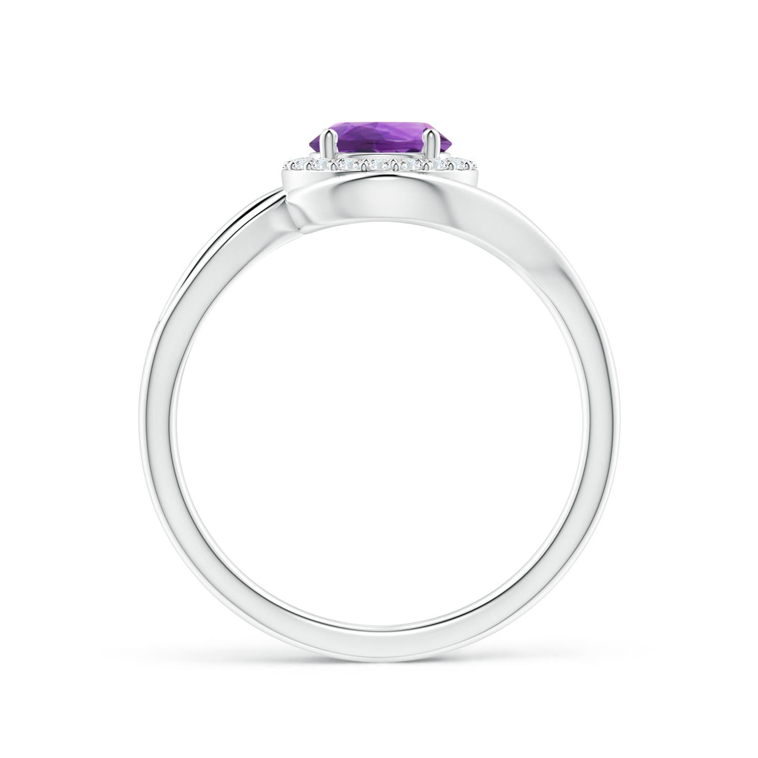 AAA - Amethyst / 0.91 CT / 14 KT White Gold