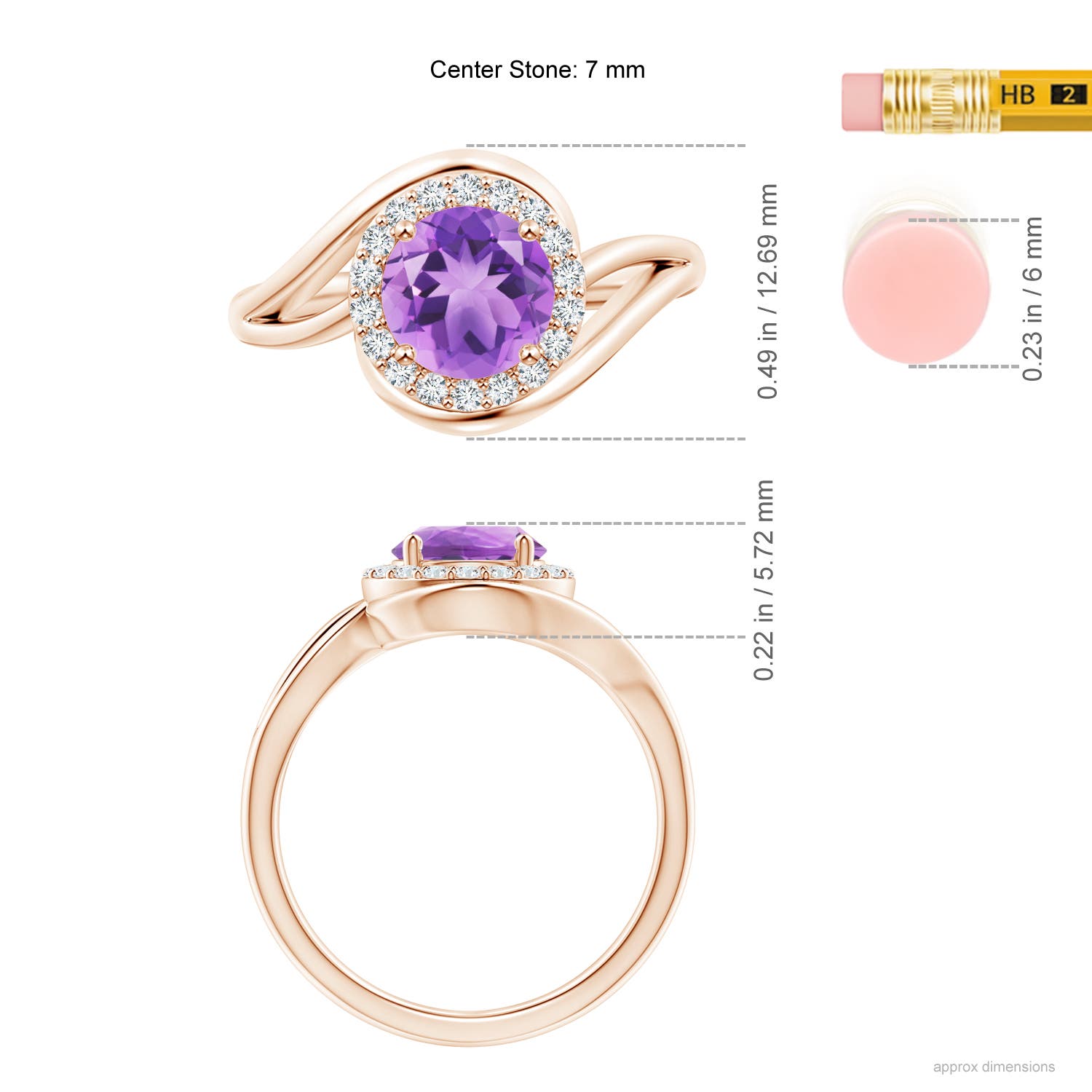 A - Amethyst / 1.33 CT / 14 KT Rose Gold