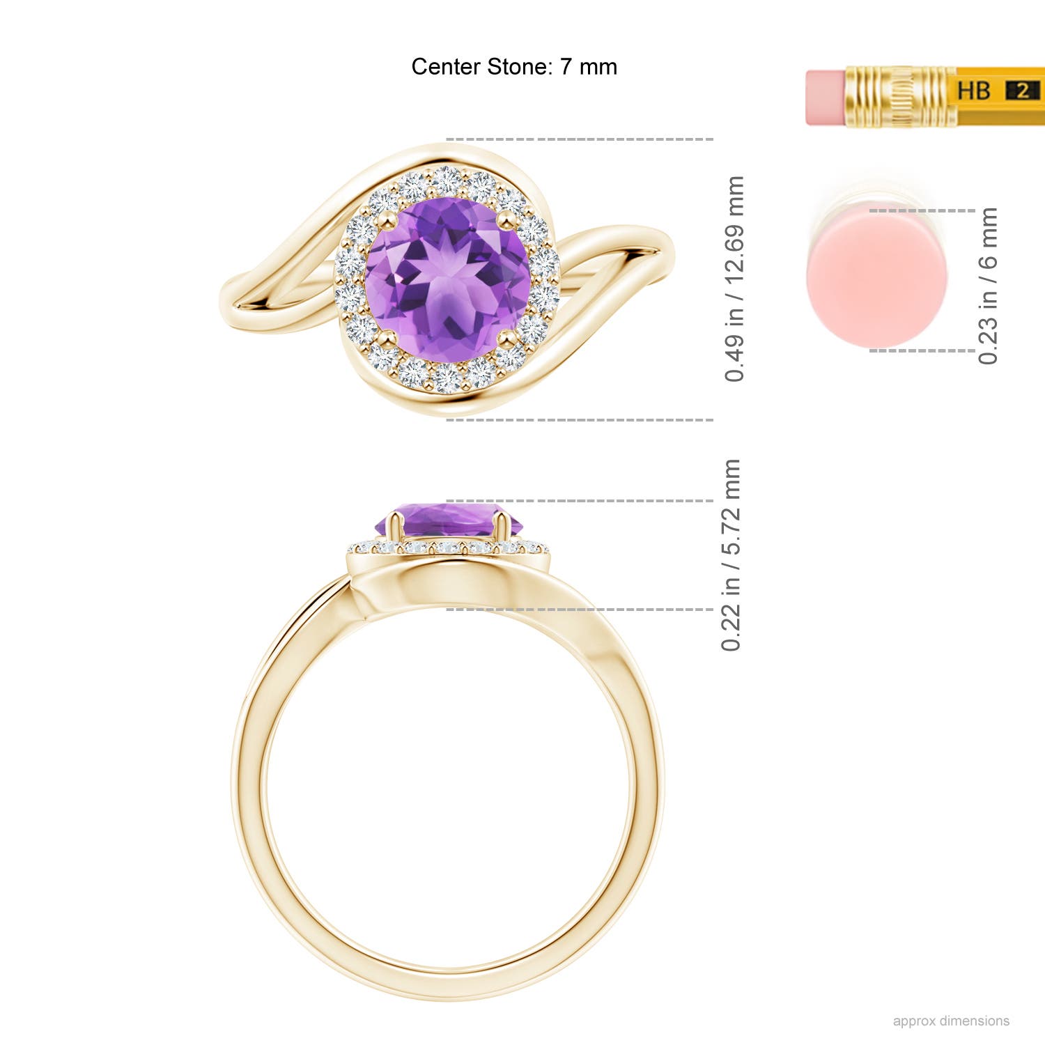 A - Amethyst / 1.33 CT / 14 KT Yellow Gold