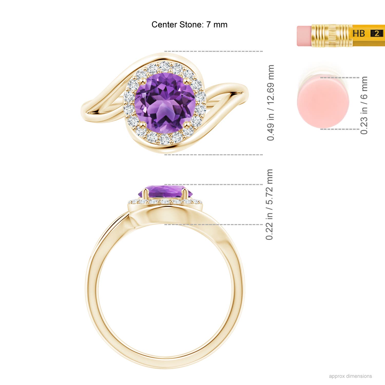 AA - Amethyst / 1.33 CT / 14 KT Yellow Gold