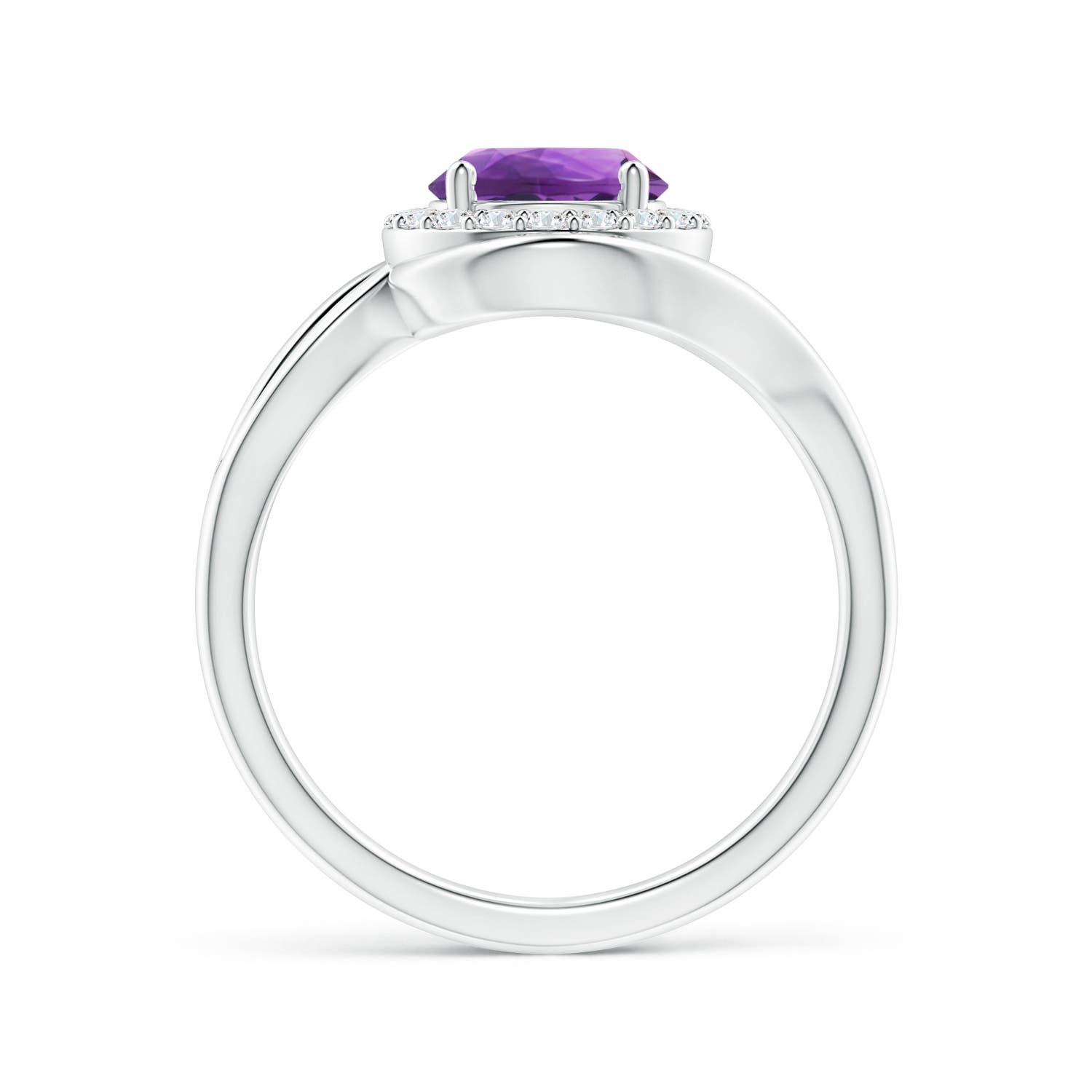 AAA - Amethyst / 1.33 CT / 14 KT White Gold