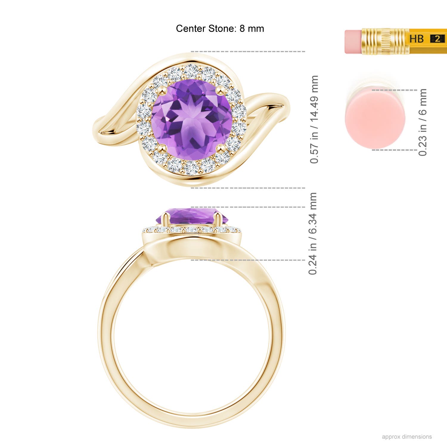 A - Amethyst / 1.95 CT / 14 KT Yellow Gold