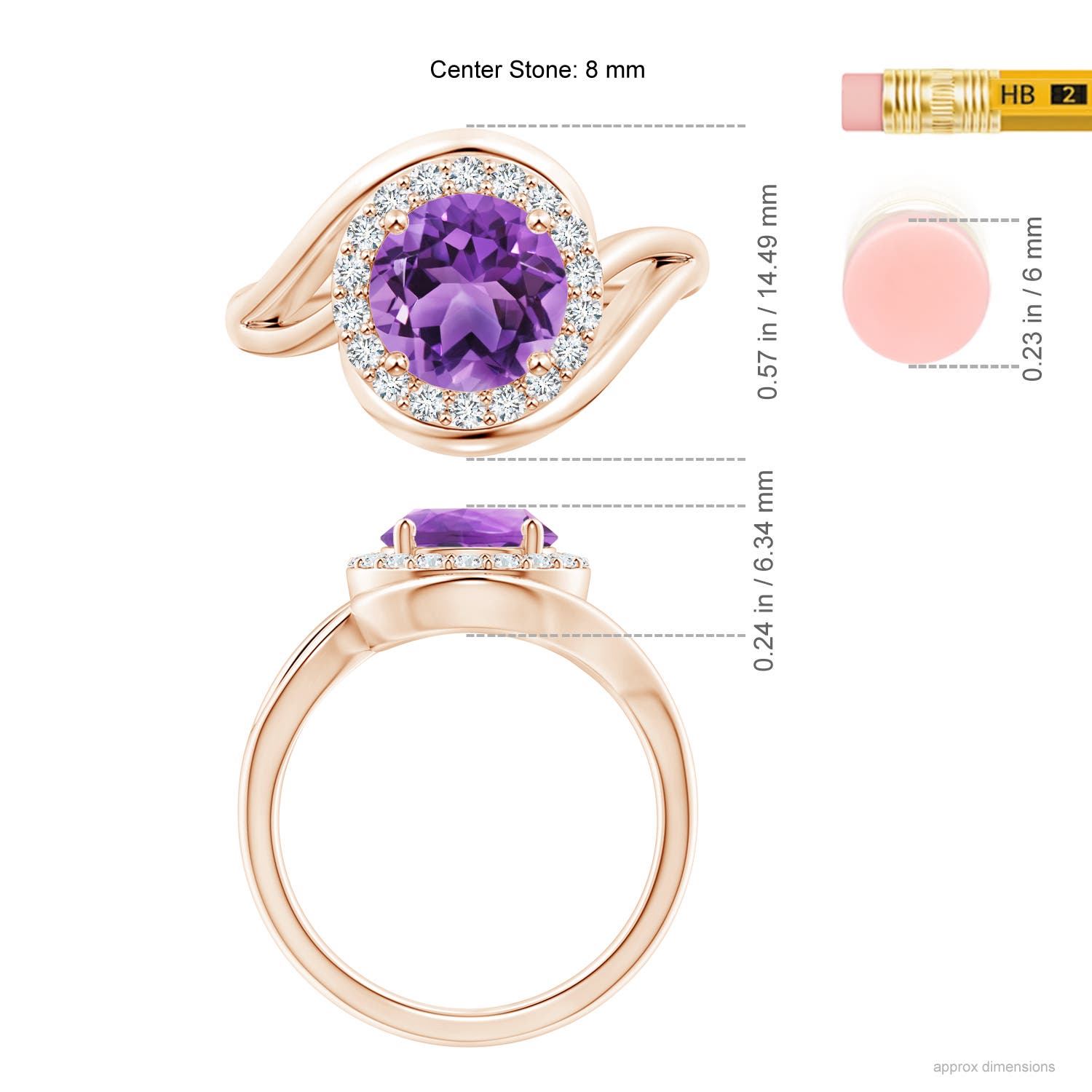 AA - Amethyst / 1.95 CT / 14 KT Rose Gold