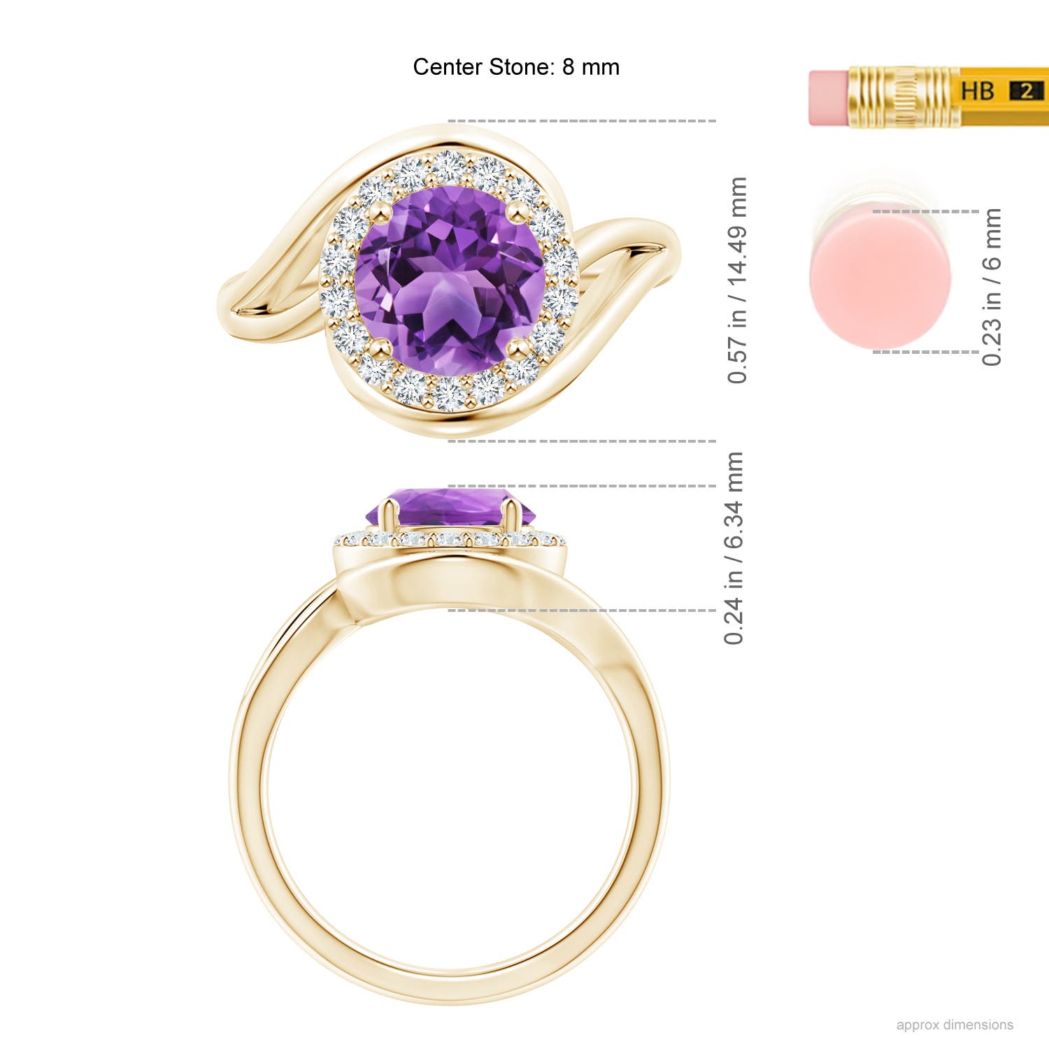 AA - Amethyst / 1.95 CT / 14 KT Yellow Gold