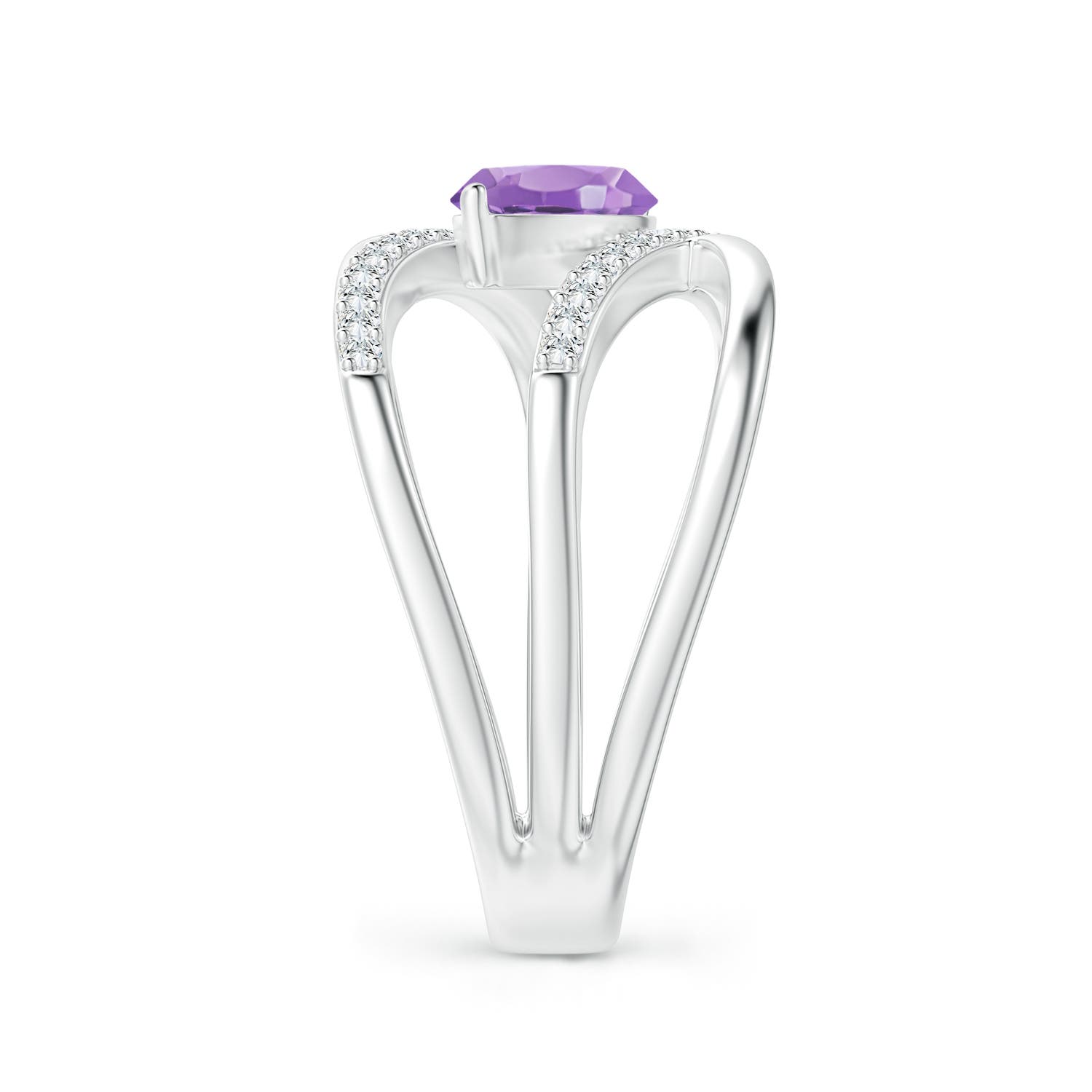 A - Amethyst / 1.13 CT / 14 KT White Gold