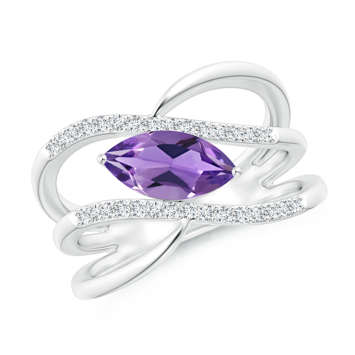 AA - Amethyst / 1.13 CT / 14 KT White Gold