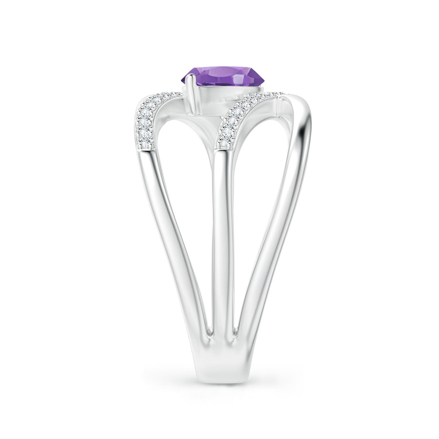 AA - Amethyst / 1.13 CT / 14 KT White Gold