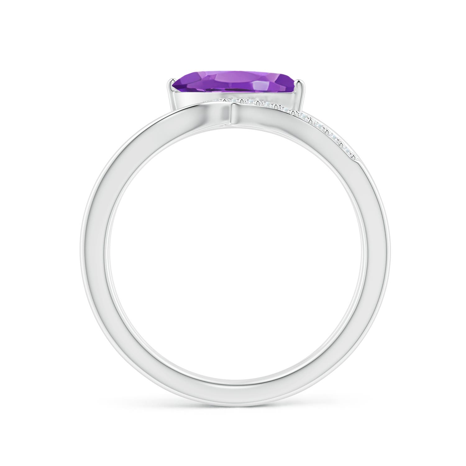 AAA - Amethyst / 1.13 CT / 14 KT White Gold