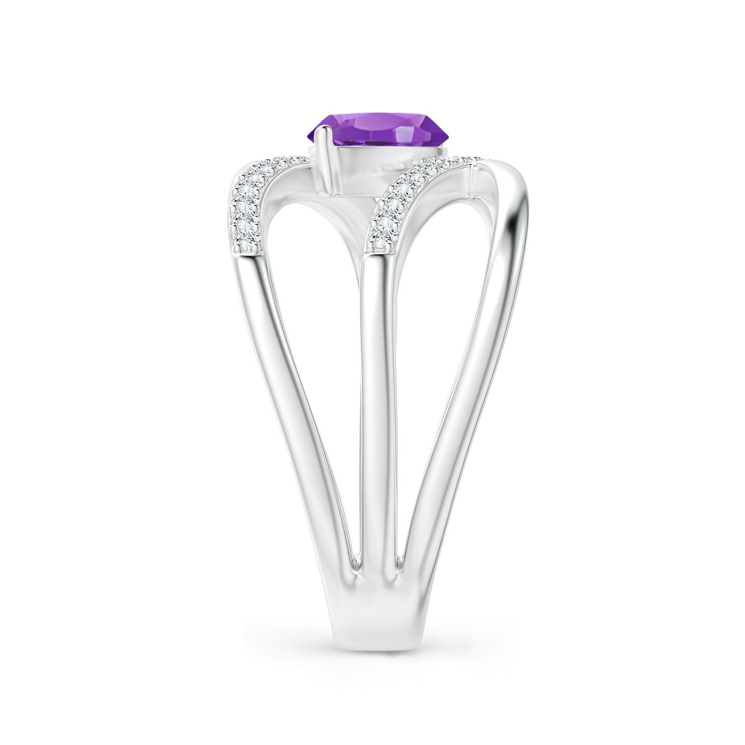 AAA - Amethyst / 1.13 CT / 14 KT White Gold